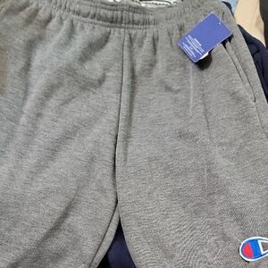 Champion Gray Athletic Sweatpants with Elastic Cuffs